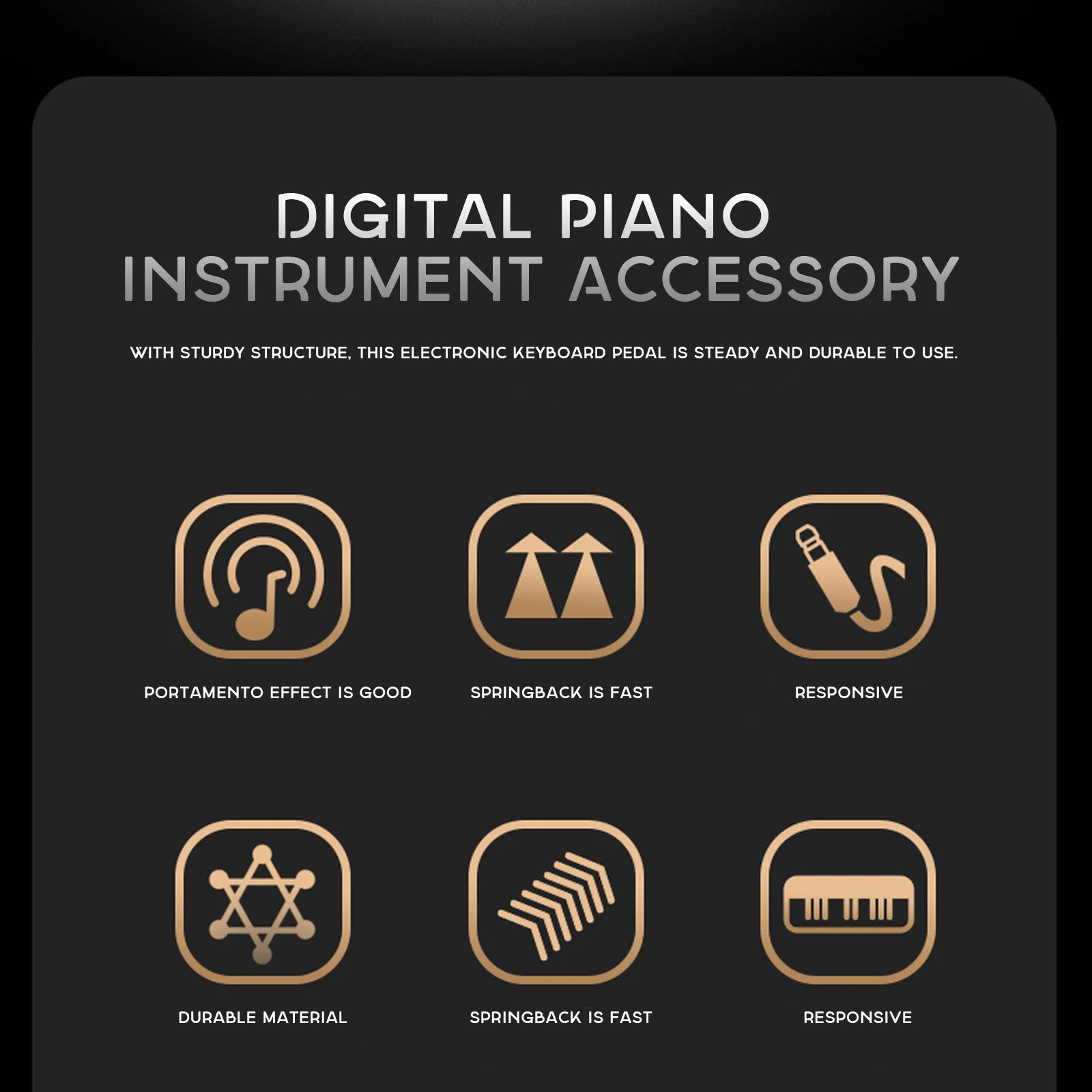 دواسة عالمية مع وسادة مضادة للانزلاق للوحات المفاتيح الإلكترونية والبيانو الرقمي ودواسة لوحة المفاتيح الإلكترونية السوداء #6