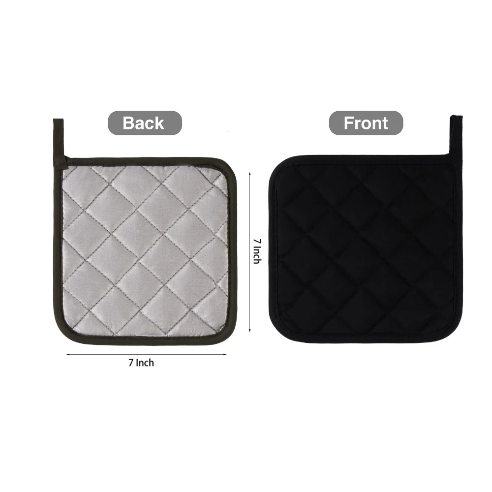 Pack of 1-4 Heat-Resistant Potholders for Kitchen Use, with a Focus on Thermal Protection and Practical Functionality Oven Rack