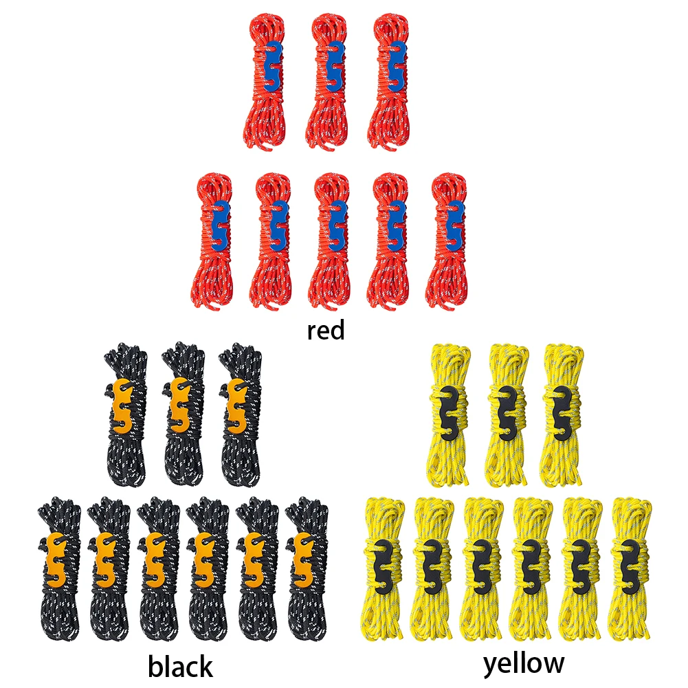 8 قطعة 3 مللي متر يندبروف خيمة حبل في الهواء الطلق خيمة غي الحبال 13ft خيمة خط الحبل الثابت للتخييم التنزه المظلة المأوى النشاط في الهواء الطلق