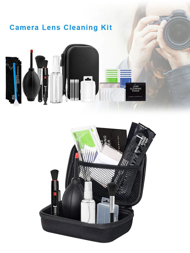 

Набор для чистки объективов и сенсоров цифровых камер (47 предметов): ручка-щетка для удаления пыли с объективов DSLR, мобильных телефонов и ПК