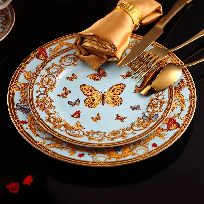 Restaurant Bone China Sirloin Steak Plate Model Room Decoration Ceramic  Coffee Cup  Cake Dish