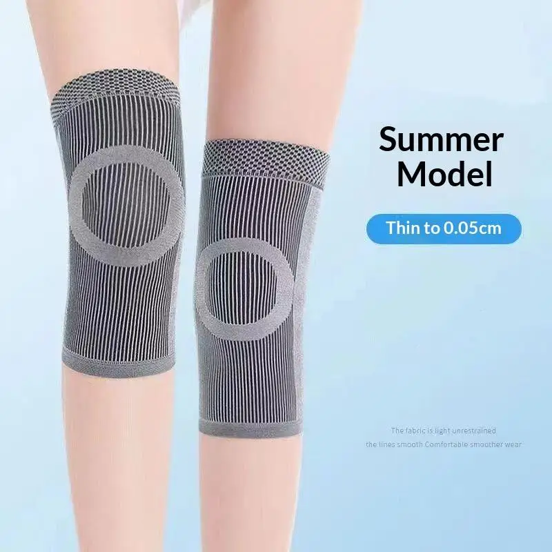 1 Pair Comfort Lightweight Knee Sleeves, Thin Breathable Wear-Resistant Ultra-Thin Leg Compression Sleeves for Running