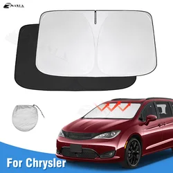 Windshield Sun Shade for Chrysler Pacifica Minivan 2017-2023 2024 Window Sunshade Sun Visor Protector Foldable Blocks UV Rays