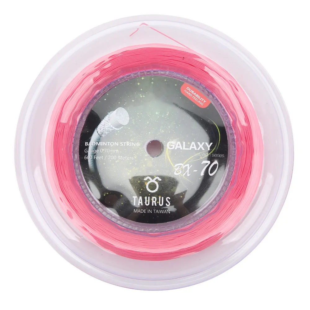 200M Badminton Racket String Elastic Pink Badminton Racket Line Durable 0.7mm Badminton Racquet Restringing