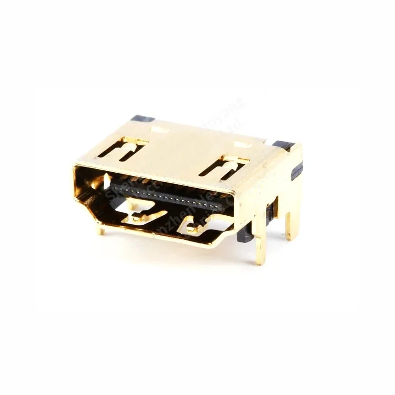 10PCS / 5PCS HDMI-Compatible Female Jack/Socket Connector 19PIN 19P Right Angle SMT SMD 90 Degree Gold-Plated HD 19 PIN