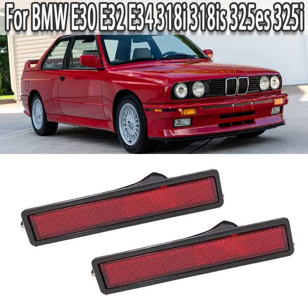 Car 2PCS Rear Left Right Side Turn Signal Marker Light Lamp Lens Cover  For BMW 3 Series E30 1984-1991 63141377849 63141377850