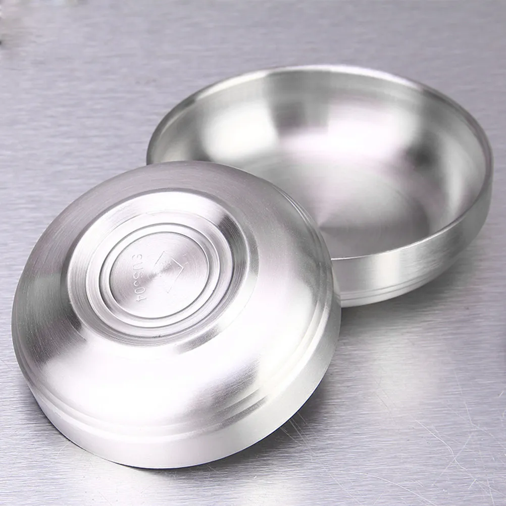 Stainless Steel Seasoning Saucer 13cm Diameter for Hot Cold Acidic Mixtures Home Catering Use Seasoning Dish