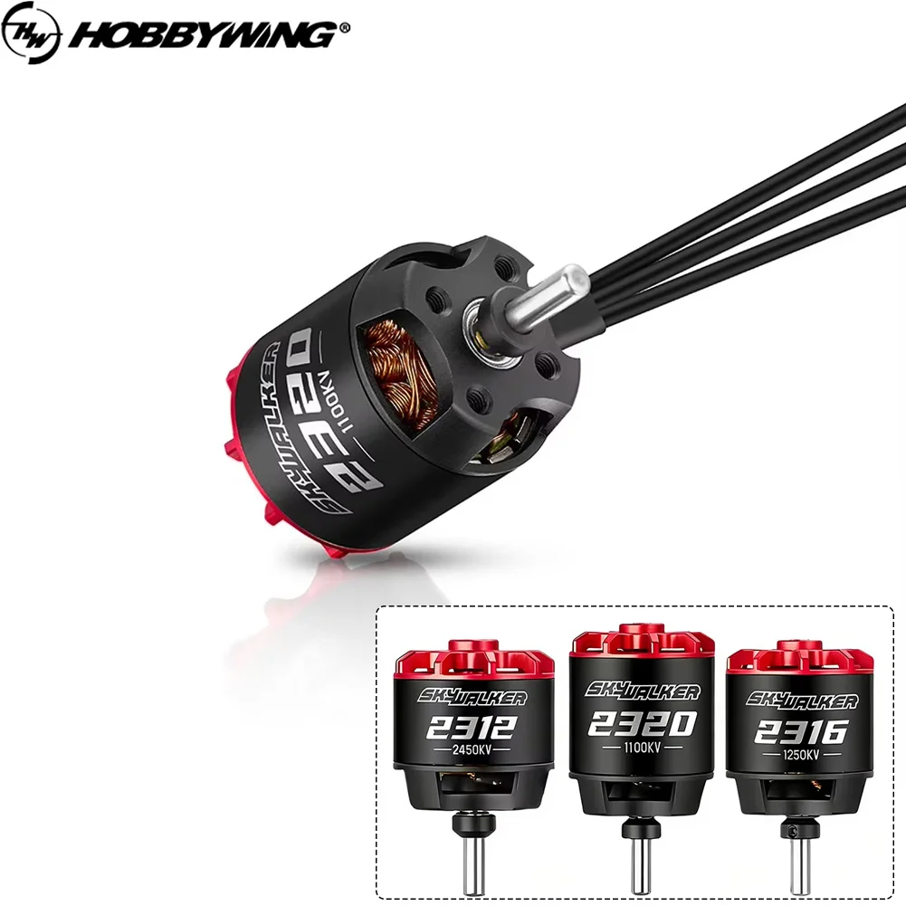 Hobbywing SkyWalker Brushless Motor 2312 2316 2320 3-4S 860-2450KV for RC Drone Fixed-Wing Aircraft