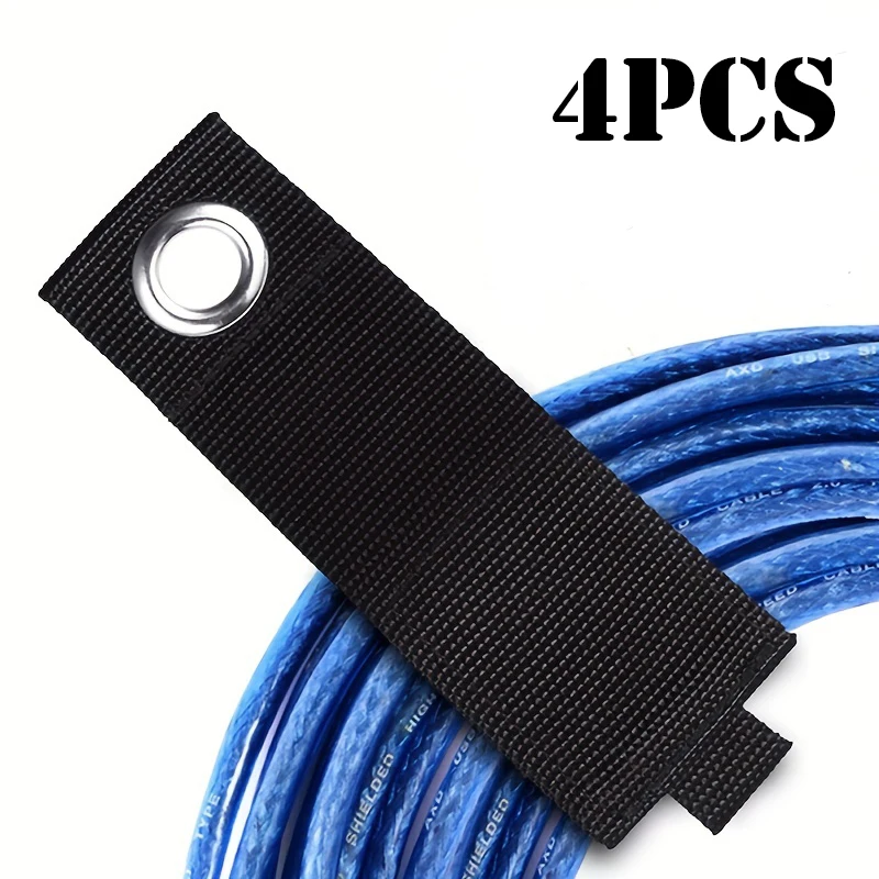 Sangles de Rangement RapDuty, Extension Réutilisable, Attaches de Câble, Accessoires de Rangement de Tuyau, Support d'Organisation, 3/4 Pièces