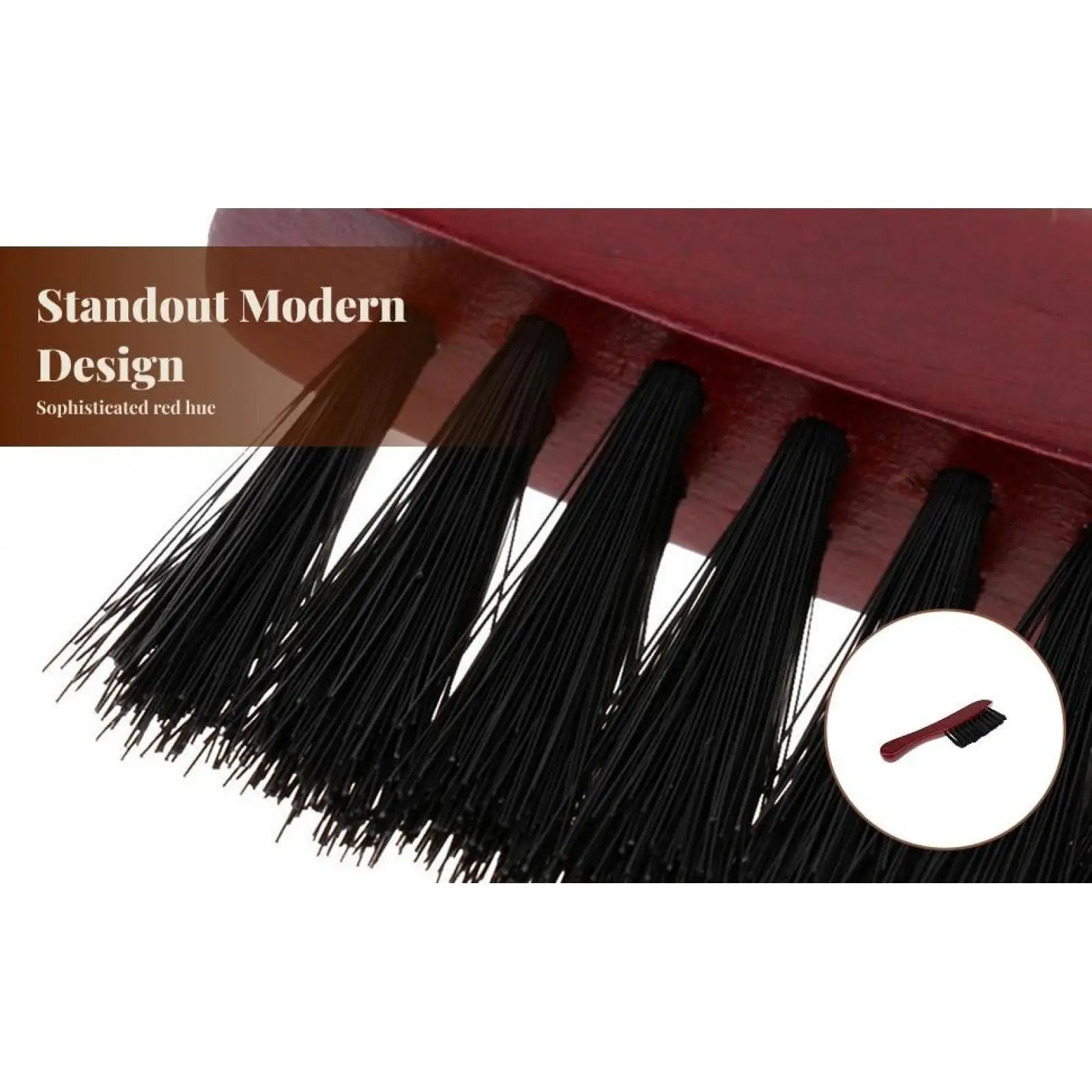 

Prettyia Щетка для столовых рельсов Деревянный очиститель Аксессуар для бильярдного снукера Красный