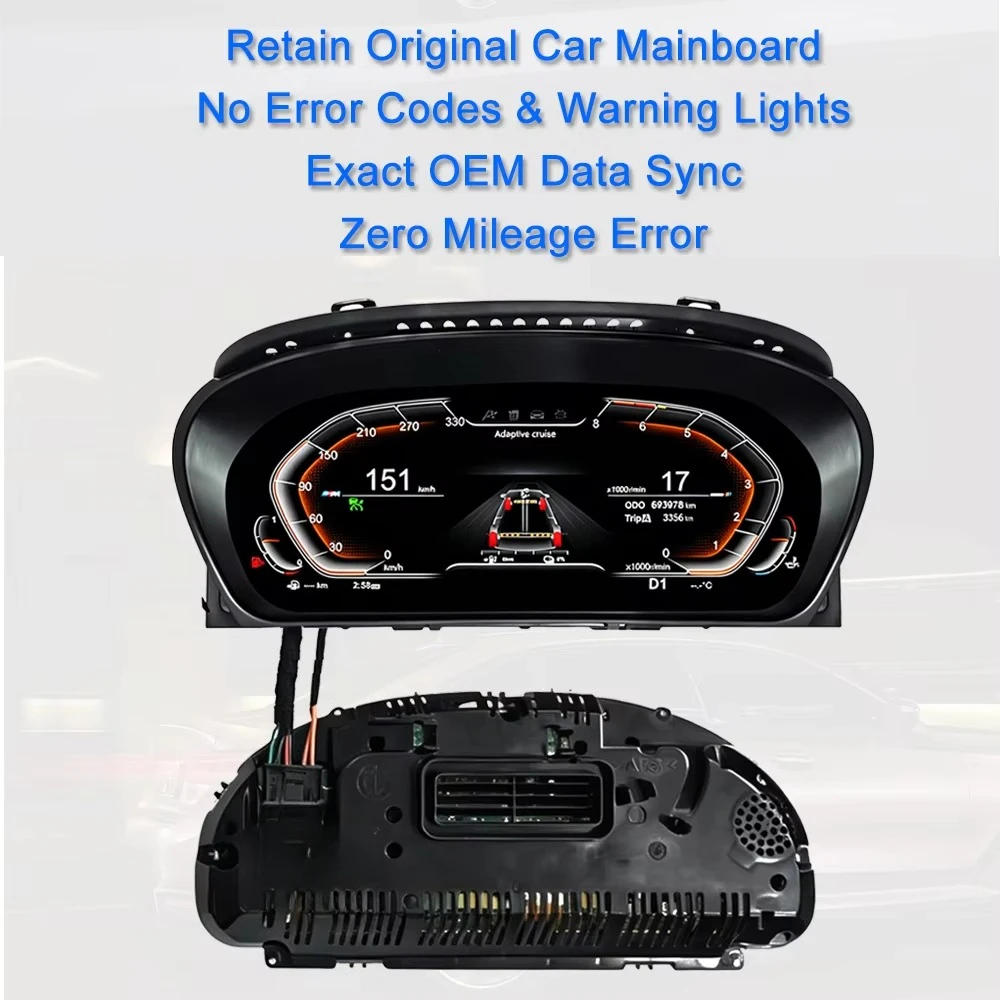 12.3'' LCD Dashboard Speedometer F10 Digital Cluster for BMW F10 F11 F20 F22 F25 F26 F30 F34 F48 F40  LCD Instrument Panel