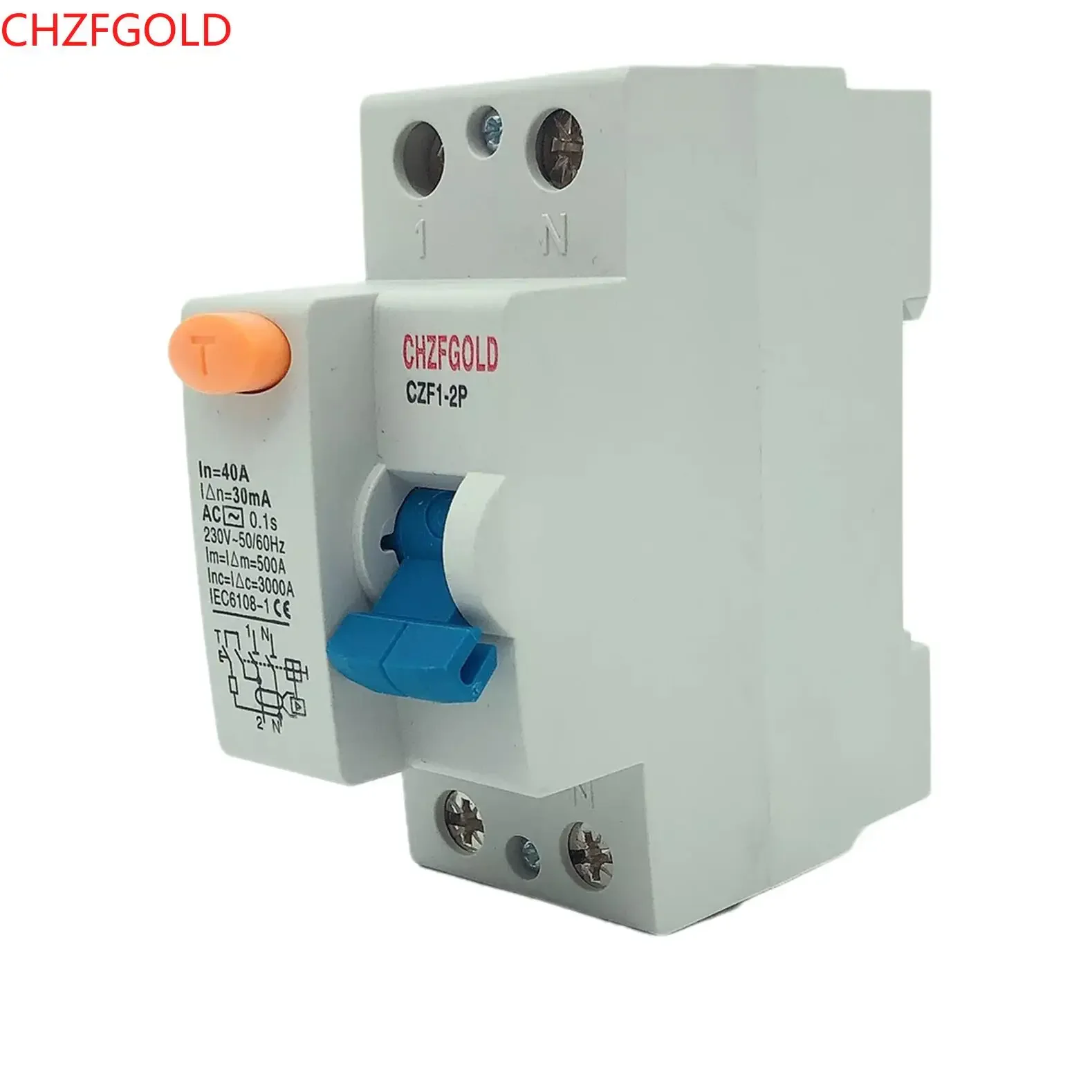 RCBO RCCB MCB RCD 16A 20A 25A 32A 40A 50A 63A DZ47LEDSurge Protector Lightning Protector 2 Pole DZ47LE Circuit Breakers SPD