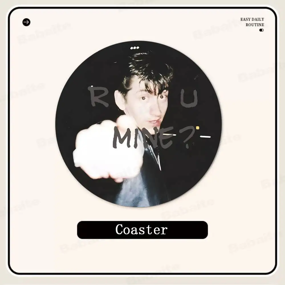 A-Arctic Rock Monkeys Wood Coasters Colorful Round Coaster Non-slip Heat Insulation Coffee Mats Home Accessories Kitchen 4