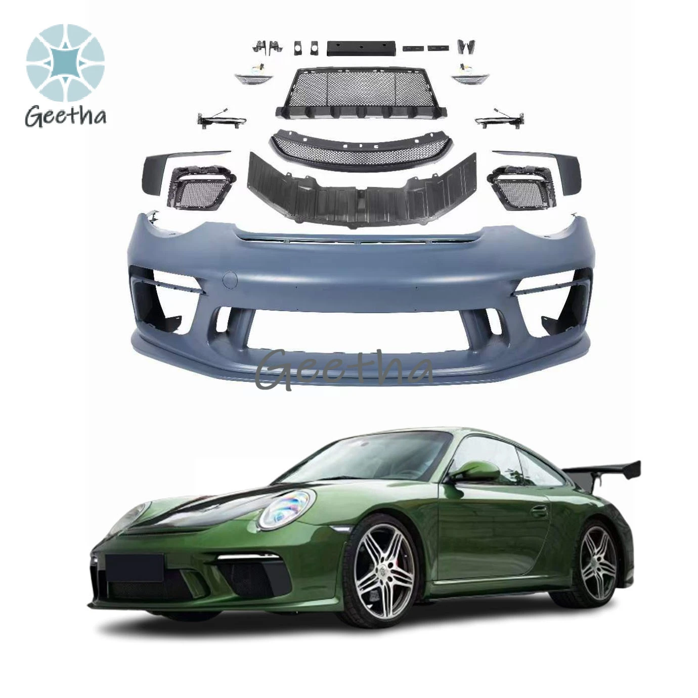 

For High Quality Body Kits for Porsche 911 997 Upgrade 991.2 GT3 Style Front Bumper Kit with Grille Perfect Fit Porsche Upgrade
