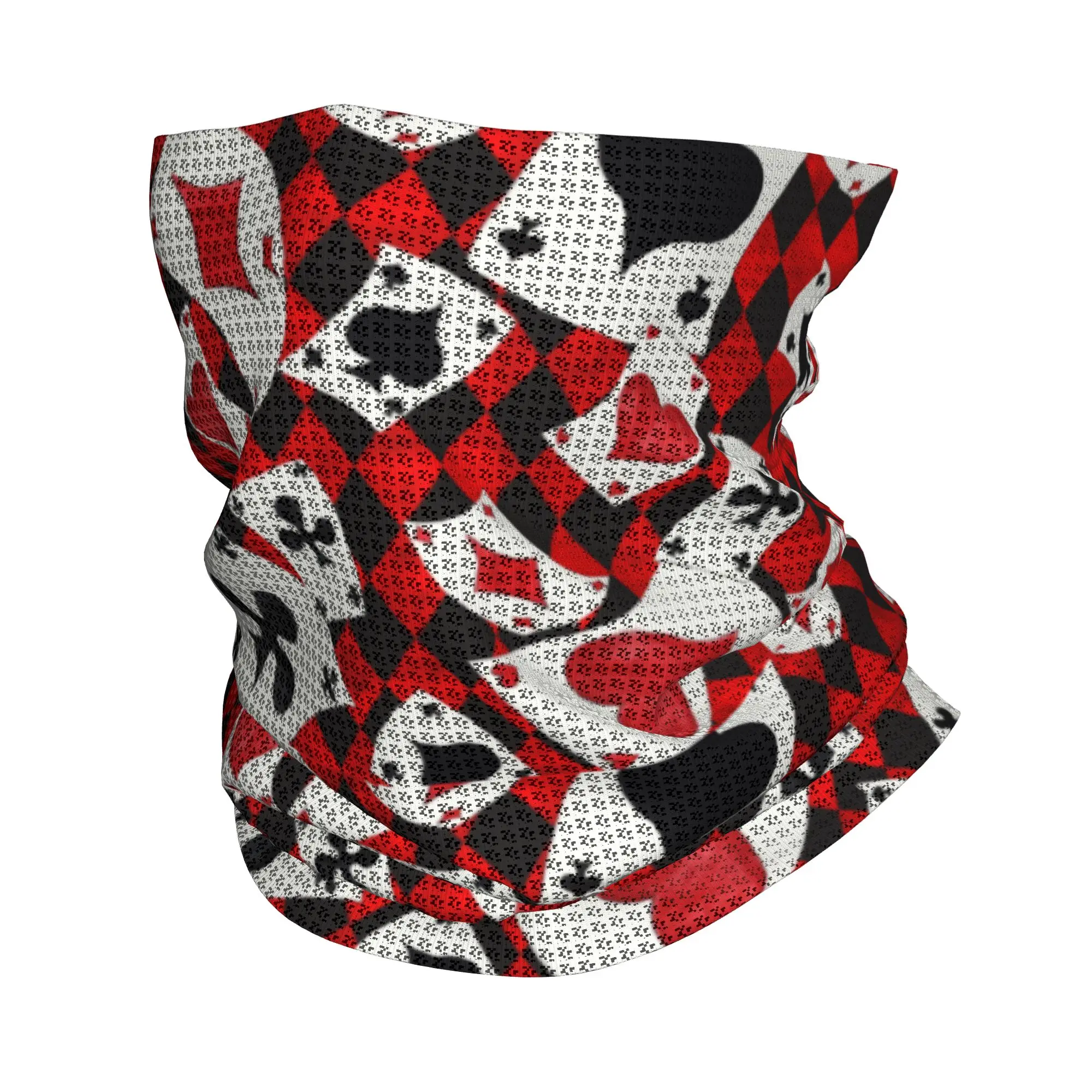 

Многофункциональная зимняя бандана-шарф с индивидуальным дизайном игральных карт для походов, азартных игр и защиты лица/головы