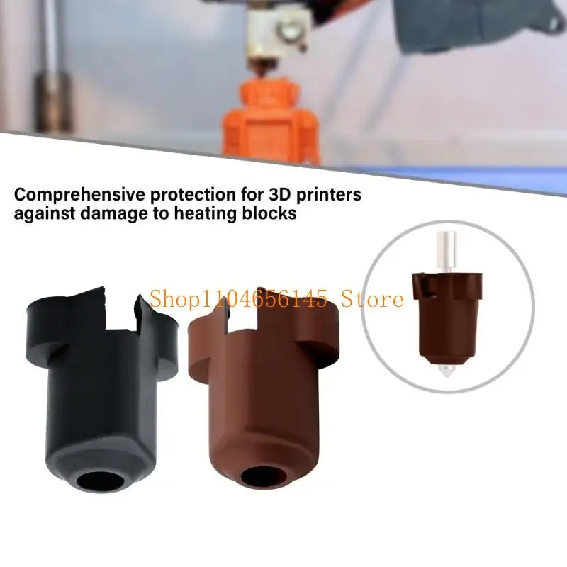 

652F 5Pcs Silicone Cover Socks for K1C Heat Insulation Hotend Socks Heating Block Cover Case Fitting Part Heating Block