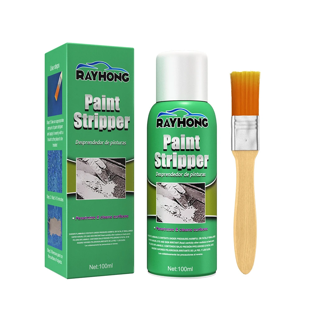 

100ml Paint Remover Car Paint Stripper For Auto Marine Paint Wall Graffiti Correction Removal Quick Peeling Paint With Brush