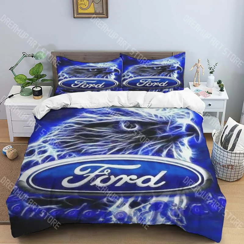 

F-Ford модный комплект из трех предметов с модным принтом, подходит для детей и взрослых, пододеяльник, наволочка, комплект постельного белья, подарок на день рождения