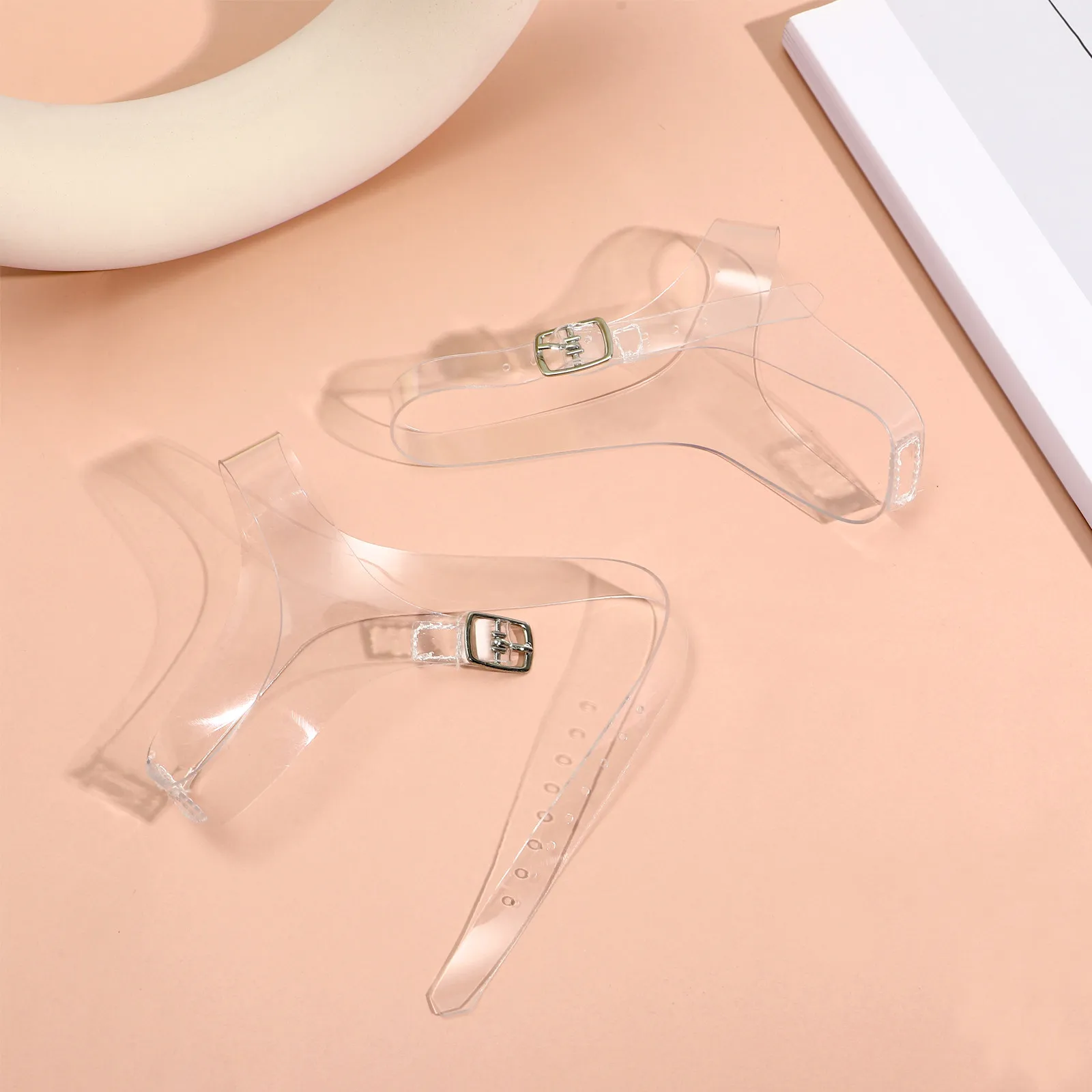 1 Pair Invisible High Heel Straps Anti-slip Shoes Ankle Straps Detachable Heel Ankle Straps Anti-drop High-heeled Shoes Clear