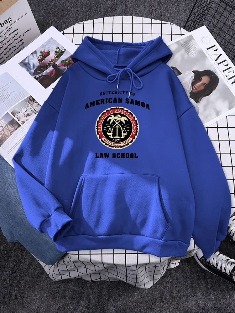 Casual Oversize Pullover Trend Quality Female Sweat University Of American Samoa Law School Women Hoody Warm Sweatshirts