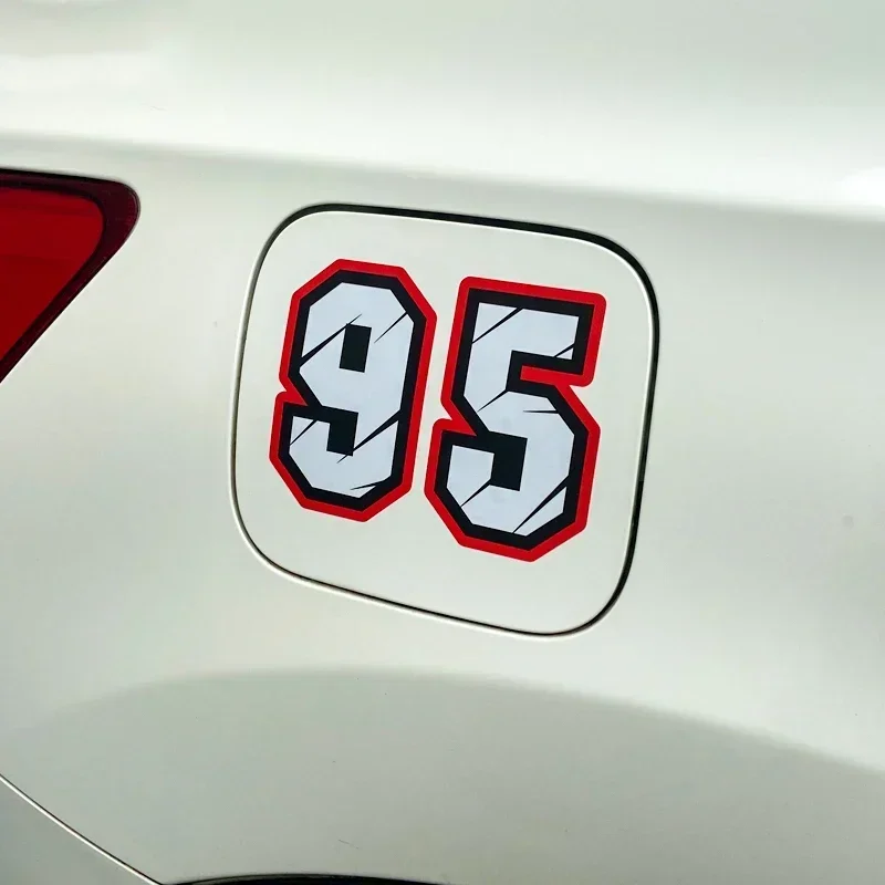 0 1 2 3 4 5 6 7 8 9 Racing Number Vinyl Decals Car Stickers Waterproof Sunscreen For Motorcycle Helmet Auto Styling