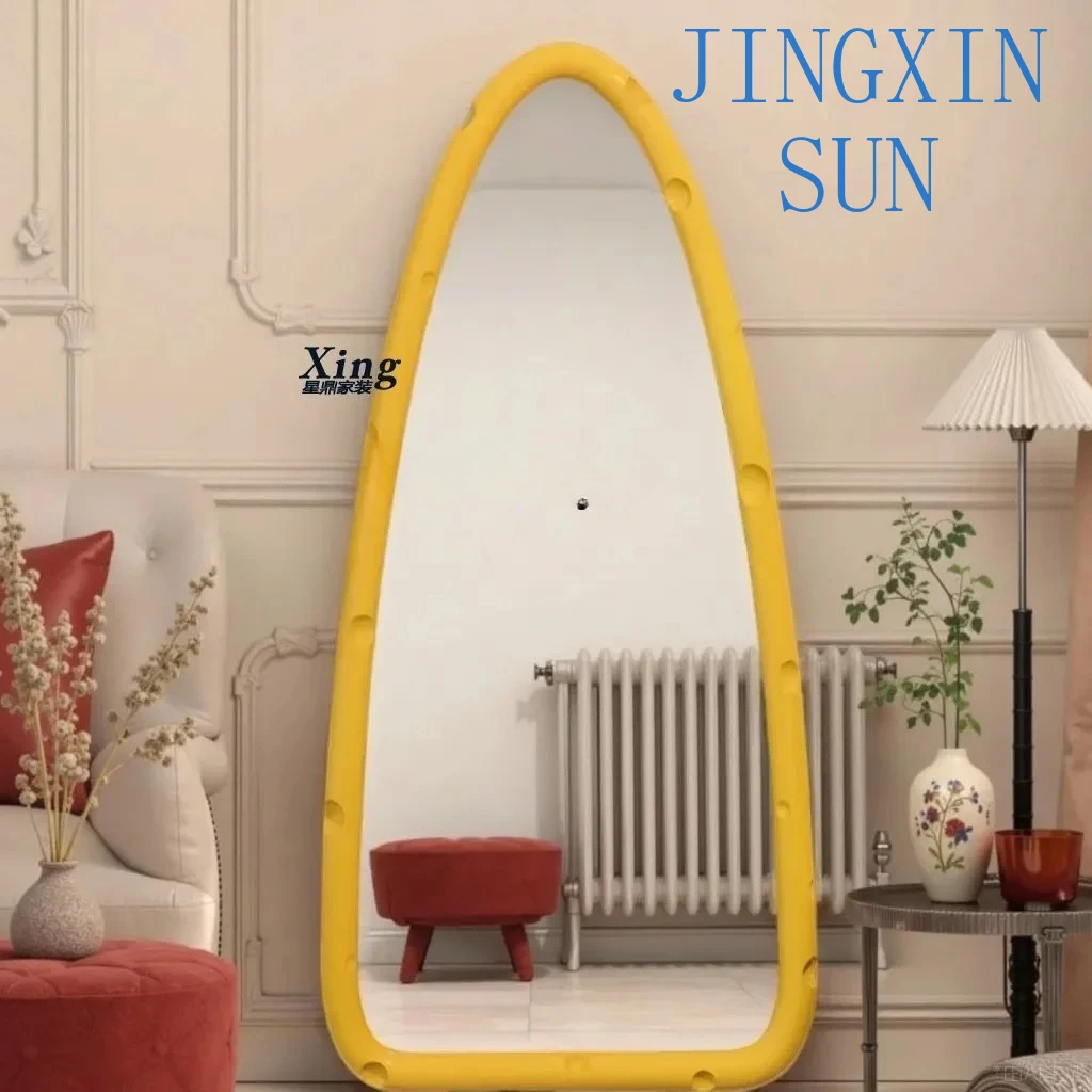 A16 French full-length mirror floor-to-ceiling mirror bedroom retro special-shaped high-end full-length mirror clothing store