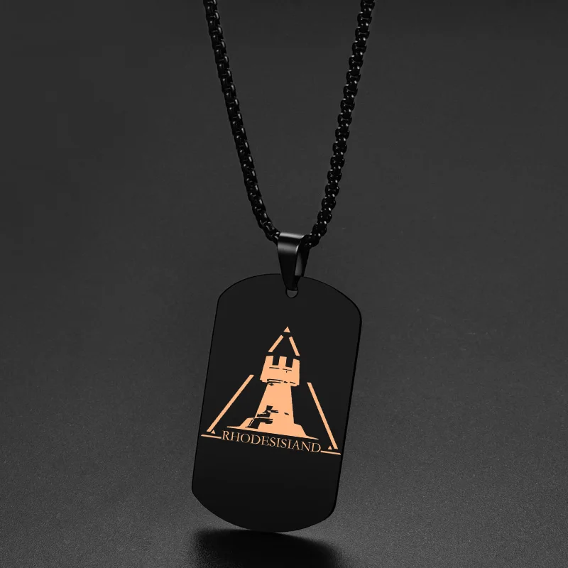 Arknights portachiavi Dog Tag collana in metallo incisione di moda carta d\'identità Souvenir Cosplay puntelli fan regalo contenuto personalizzabile