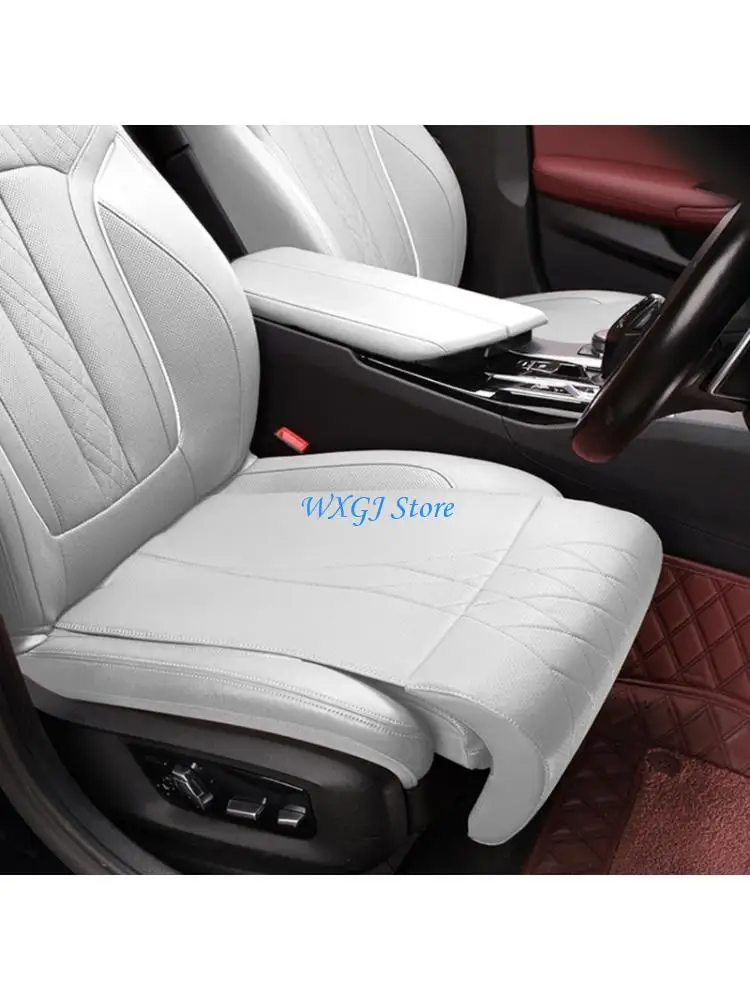 

37JE Breathable Leather Vehicle Pad Extended Leg Support Ergonomic Design Support for Office Commuters and Road Trip