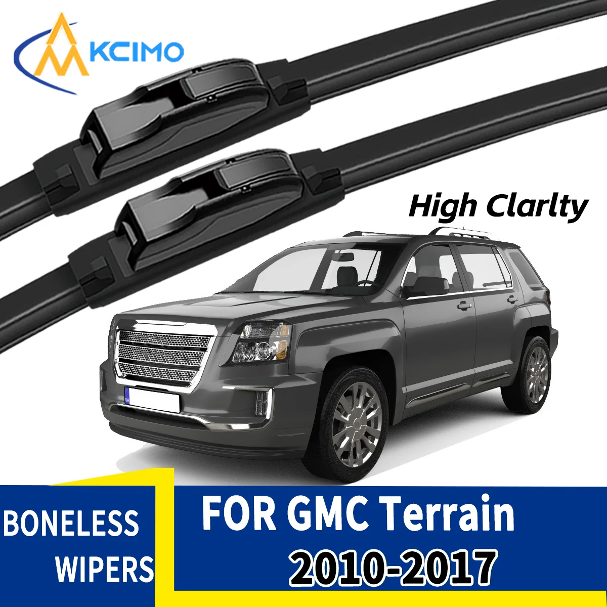 Clear Vision Rain or Shine 2PCS Front Wiper Blades For GMC Terrain 2010-2017 All-Weather Durability Safe Driving