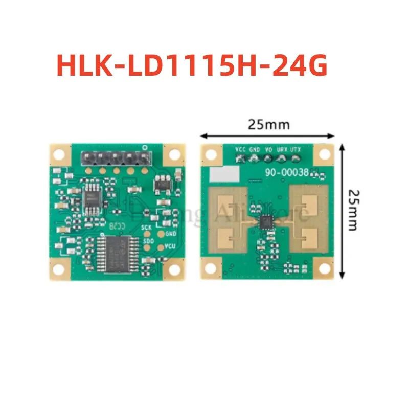 Modulo di movimento di rilevamento del sensore Radar a microonde 24G comunicazione seriale TTL HLK-LD1155H-24G LD1125H sensore di presenza umana