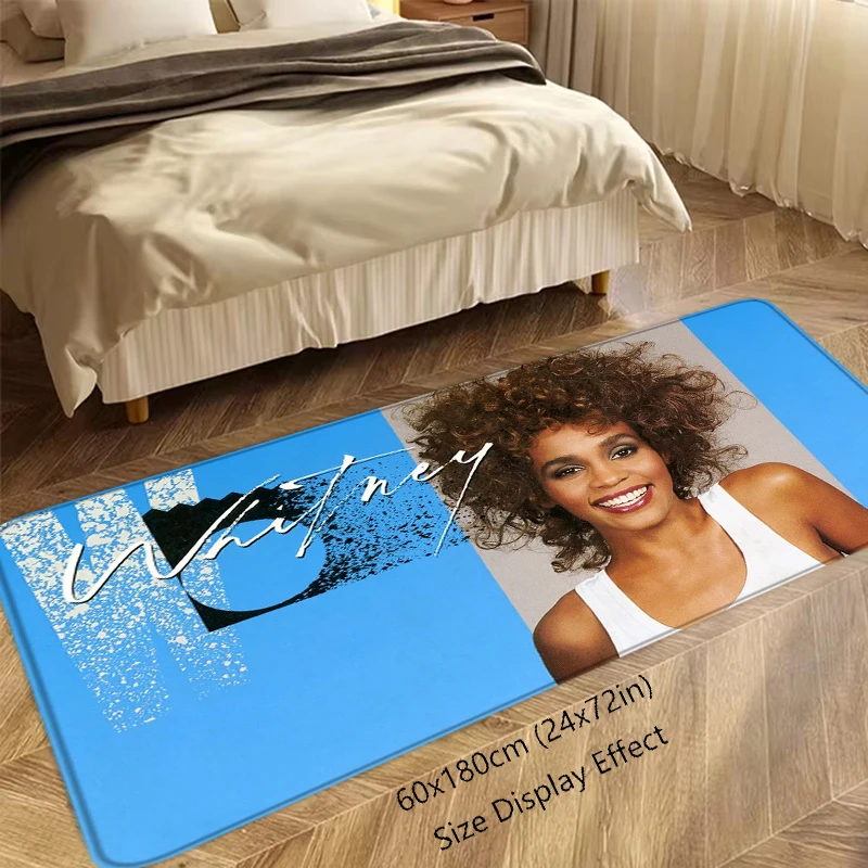 Foot Rug Welcome Floor Mat for Entryway Whitney Houston Bathroom Hallway Carpet Kitchen Water Adsorbed Rugs Fluffy Home Decor