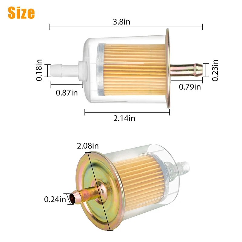 1Pc Gasoline Filter Diesel Extra Large Fuel Filter Universal RV Inline Fuel Line For Garden Tools Scooters Motorcycles Cars