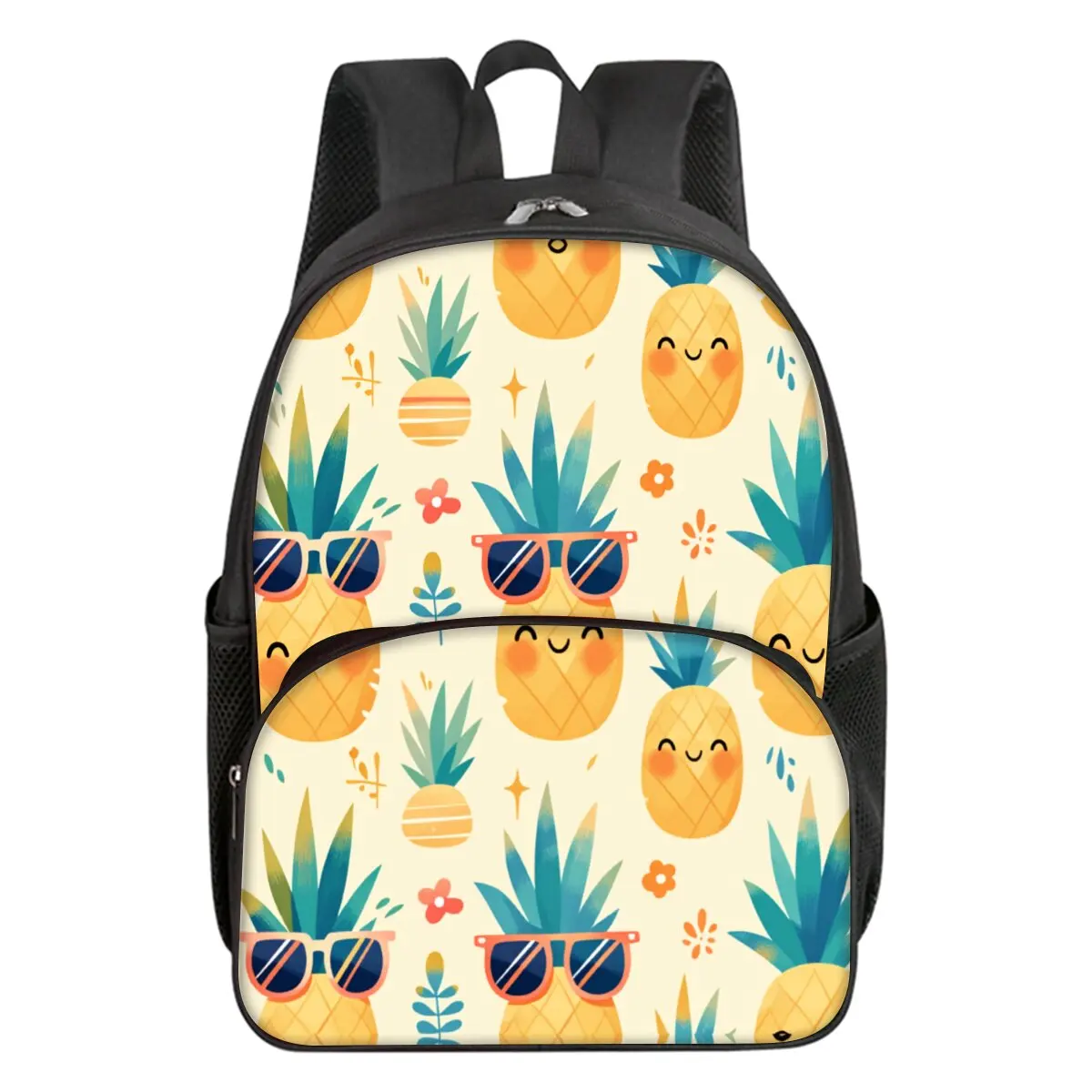 

Школьный рюкзак с принтом ананаса для мальчиков и девочек, лучший подарок, водонепроницаемая 3D мультяшная круглая передняя карманная сумка для детей
