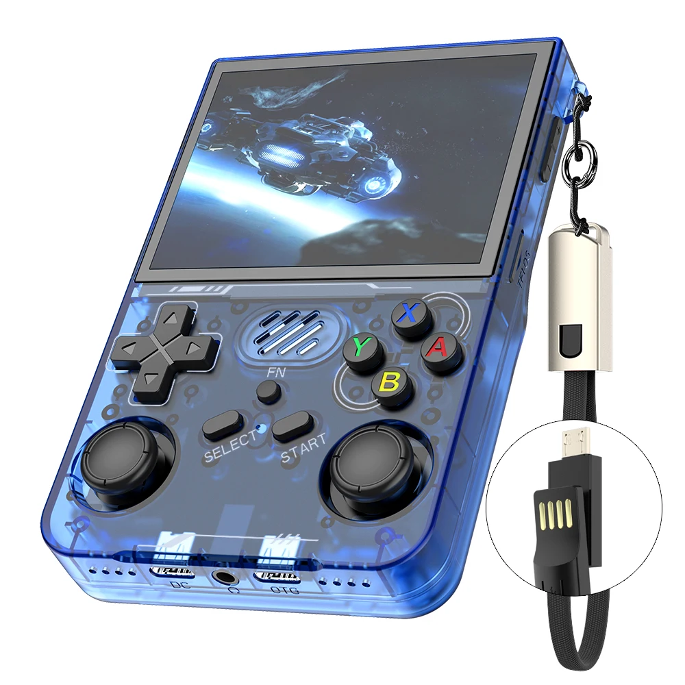 R36XX Retro Game Console Mini Pocket Handheld Game Player 3,5 ''IPS Console de jogo portátil 128GB Linux