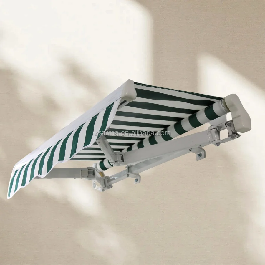 Motorized Retractable Awning, Heavy Duty Aluminum Frame PU Coating Acrylic Sunshade Canopy, Electric Waterproof Outdoor Awning