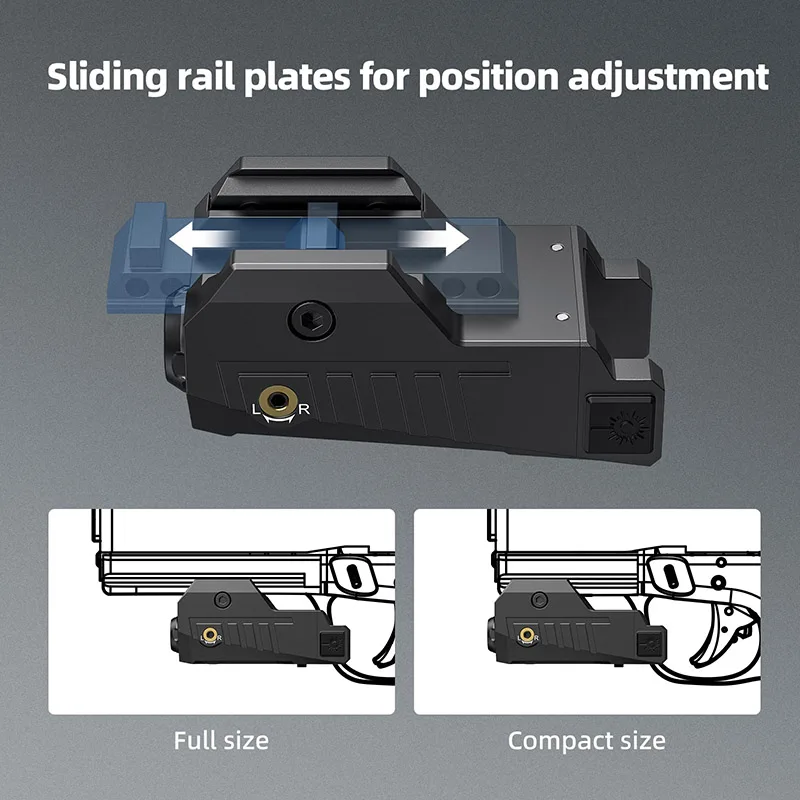 Rechargeable Green Dot Positioning Tool Low-Profile Sight Adjustable Slid Rail Compatible with 21MM Picatinny Rail for Hunting