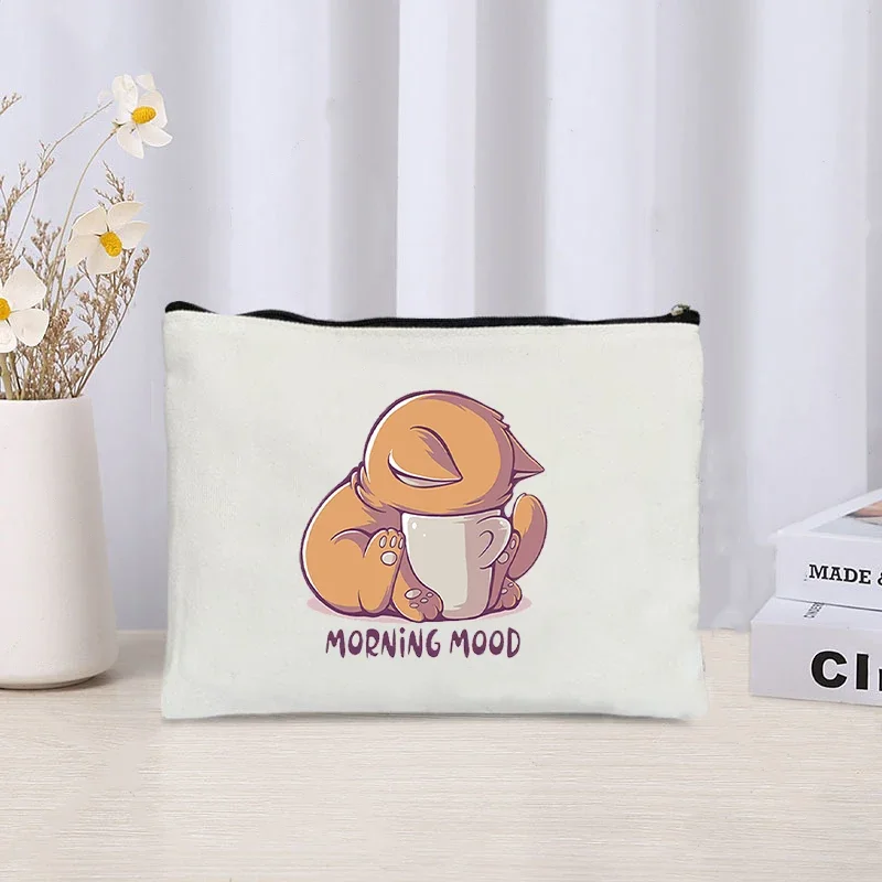 Kawaii Animal Make Up Bags Cute Cat Pettern Cosmetic Pouch Organizer Shool Pencil Case Children Travel Toilet Kits Mini Purse