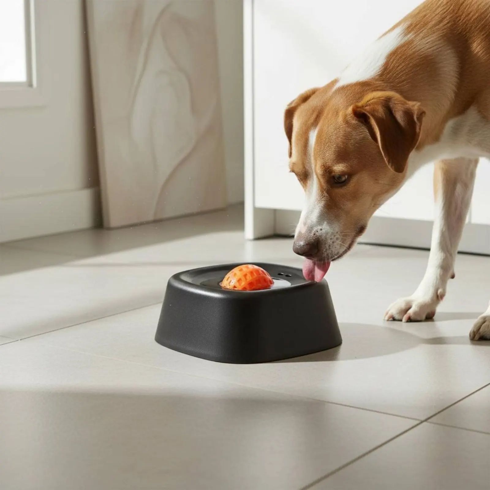 

Rolling Ball Dog Bowl Easy to Clean Lick Ball Bowl for Dogs