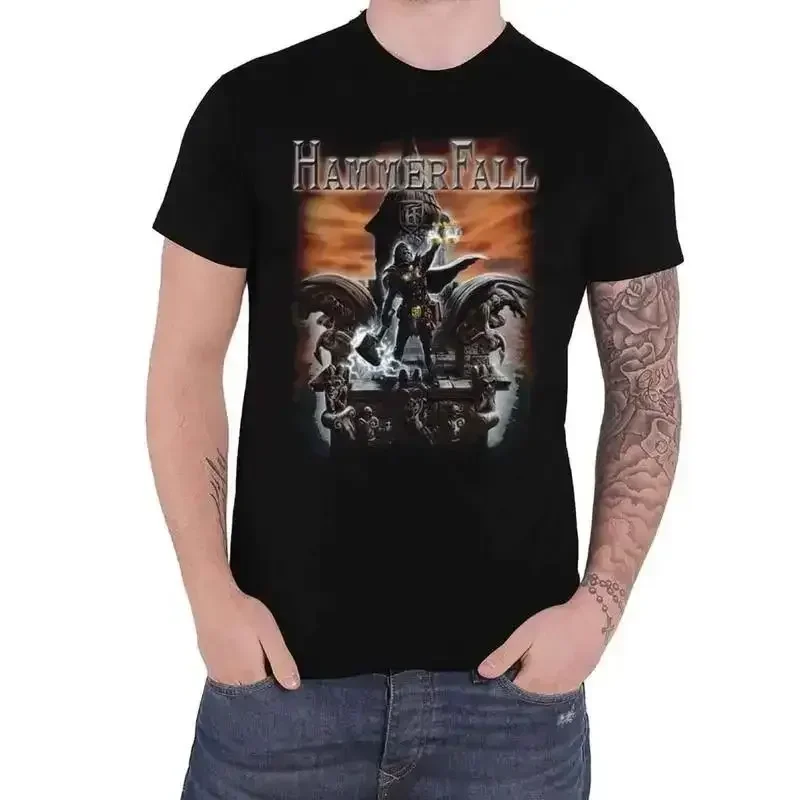 Hammerfall T Shirt Built To Last Band Logo New Official Mens Black
