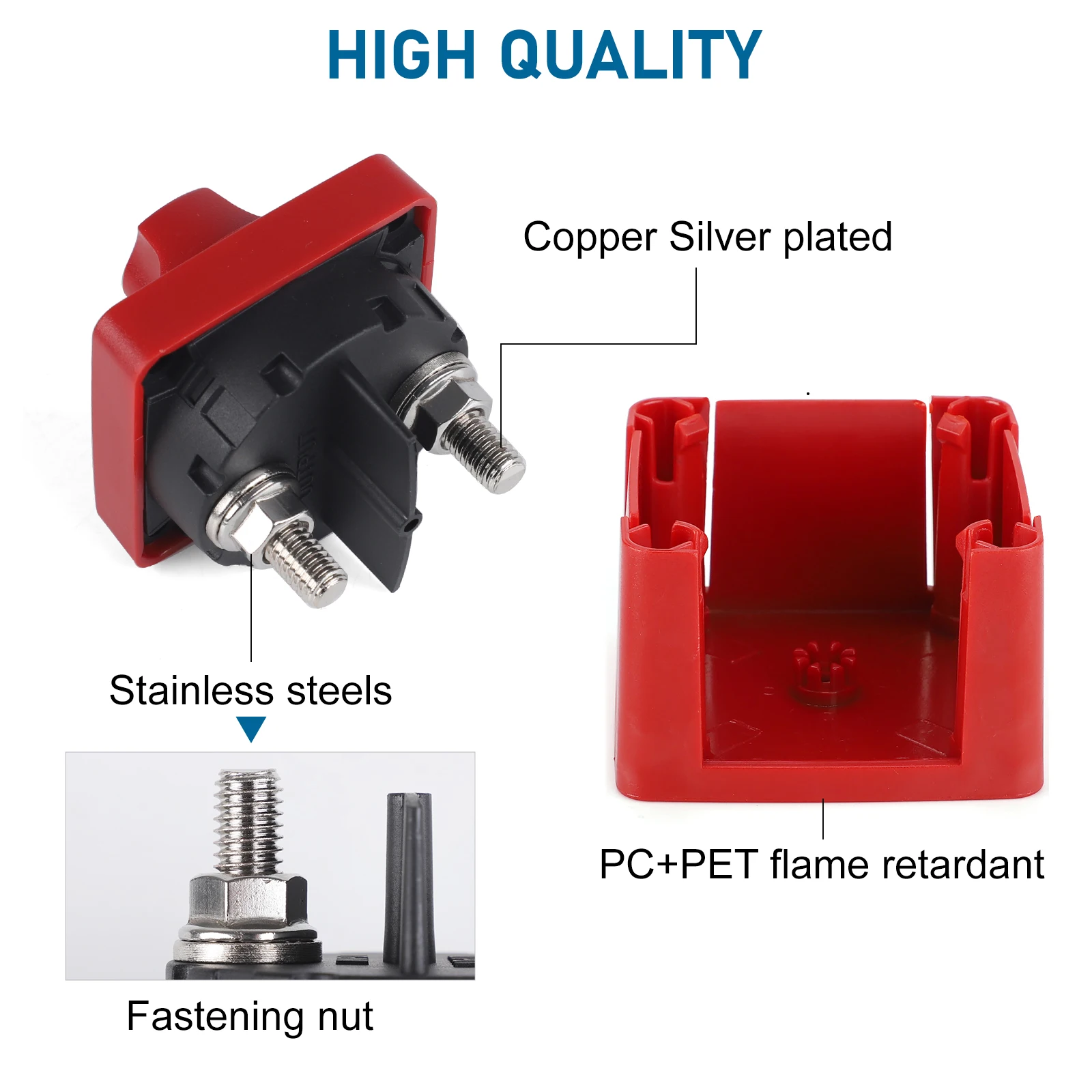 CNSPEED 6006 M-Series تشغيل/إيقاف مفتاح البطارية مع مقبض ل البحرية RV السفر مقطورة قارب سيارة تخييم IP66 العروات Heatshrink 300A 48 فولت