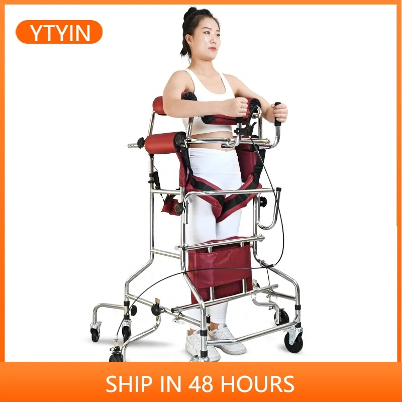 

YTYIN Реабилитационное тренировочное оборудование для ходьбы, помощь для пожилых людей, инсульт, гемиплегия, ходунки для инвалидов, восемь колес