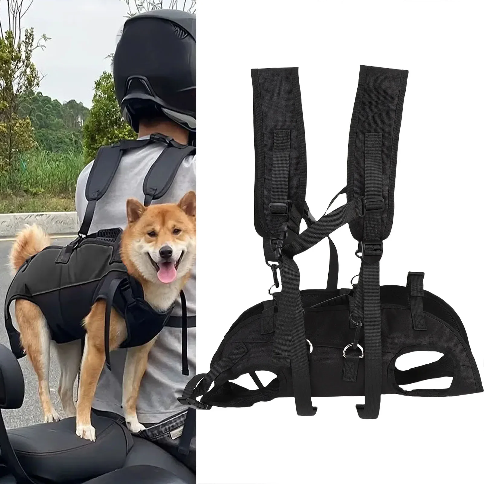 

Dog Carrier Breathable Mesh Pet Backpack Lightweight Chest Carrier For Outdoor Biking Walking Small Medium Dogs
