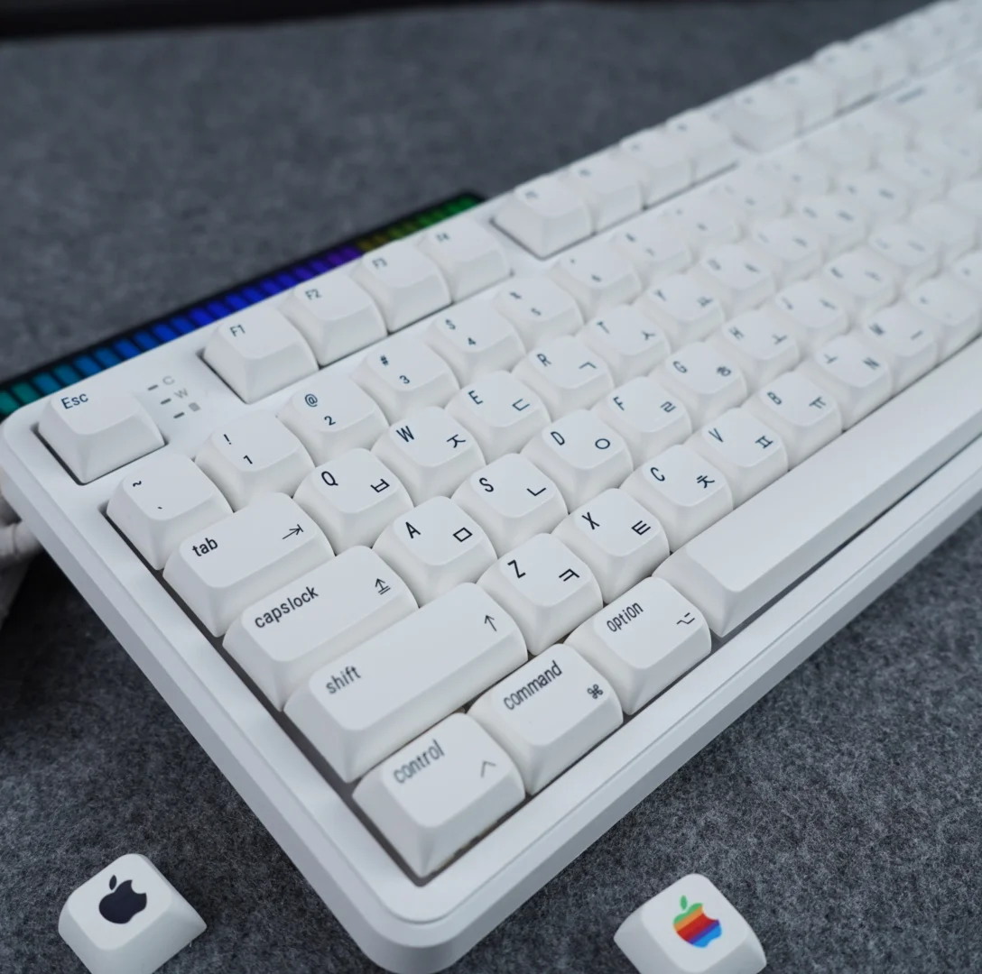 Apple Wind MAC Keycaps PBT XDA Height  Korean 127 Keys for Mechanical Gaming Keyboards Customized Keycaps