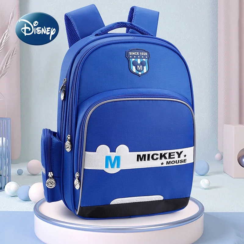 Детский школьный портфель Disney с Микки Маусом, легкий вместительный рюкзак для мальчиков и девочек, уездной ранец с мультипликационным рисунком