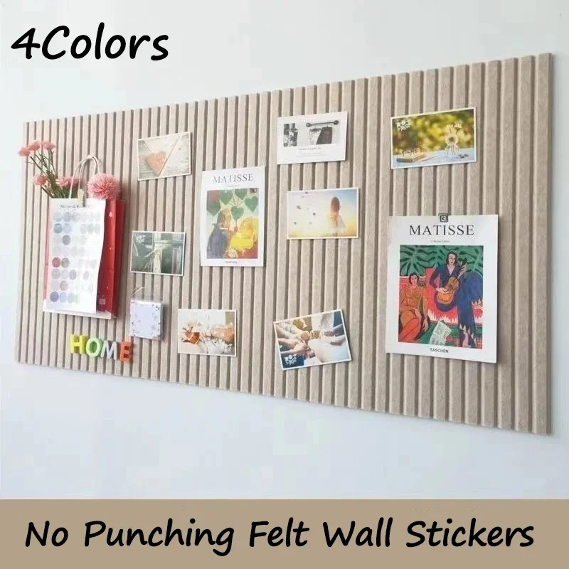1-4PCS Self Adhesive Felt Wall Decals Bulletin Board for School Office Home Living Room TV Background Photo Display Decor