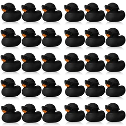 6/12/24/48PC Black Rubber Ducks with Sunglasses Sets Duck Toys Squeaky Rubber Ducks Cute Float Duckies for Party Favors