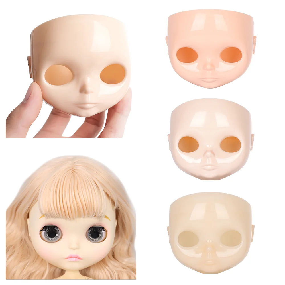 1PC 1/6 Blyth DIY Doll Factory Dolls Faceplate With Backplate 30cm Plastic Blyth No Makeup Face and Screw Toys Accessories