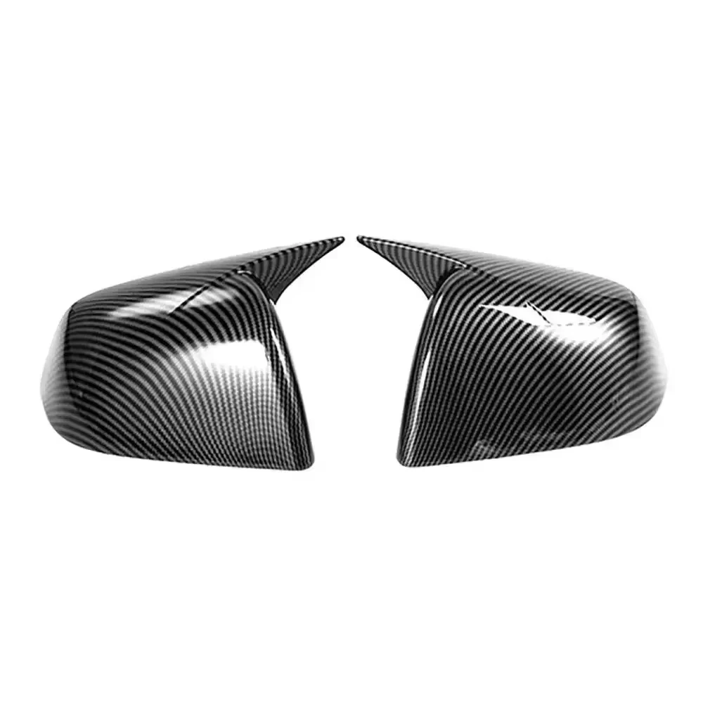 Exterior Rearview Side Mirror Housing Shell Cap Carbon Fiber Pattern Gloss Black Side Door Mirror Cover For Tesla Model Y 3