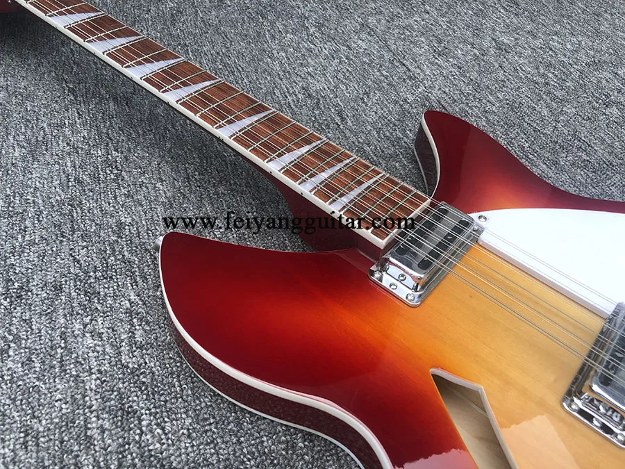 electric guitar，Picture color, 360  12strings， 2-Piece Pickup，Rosewood Fingerboard，high quality guitar，free shipping