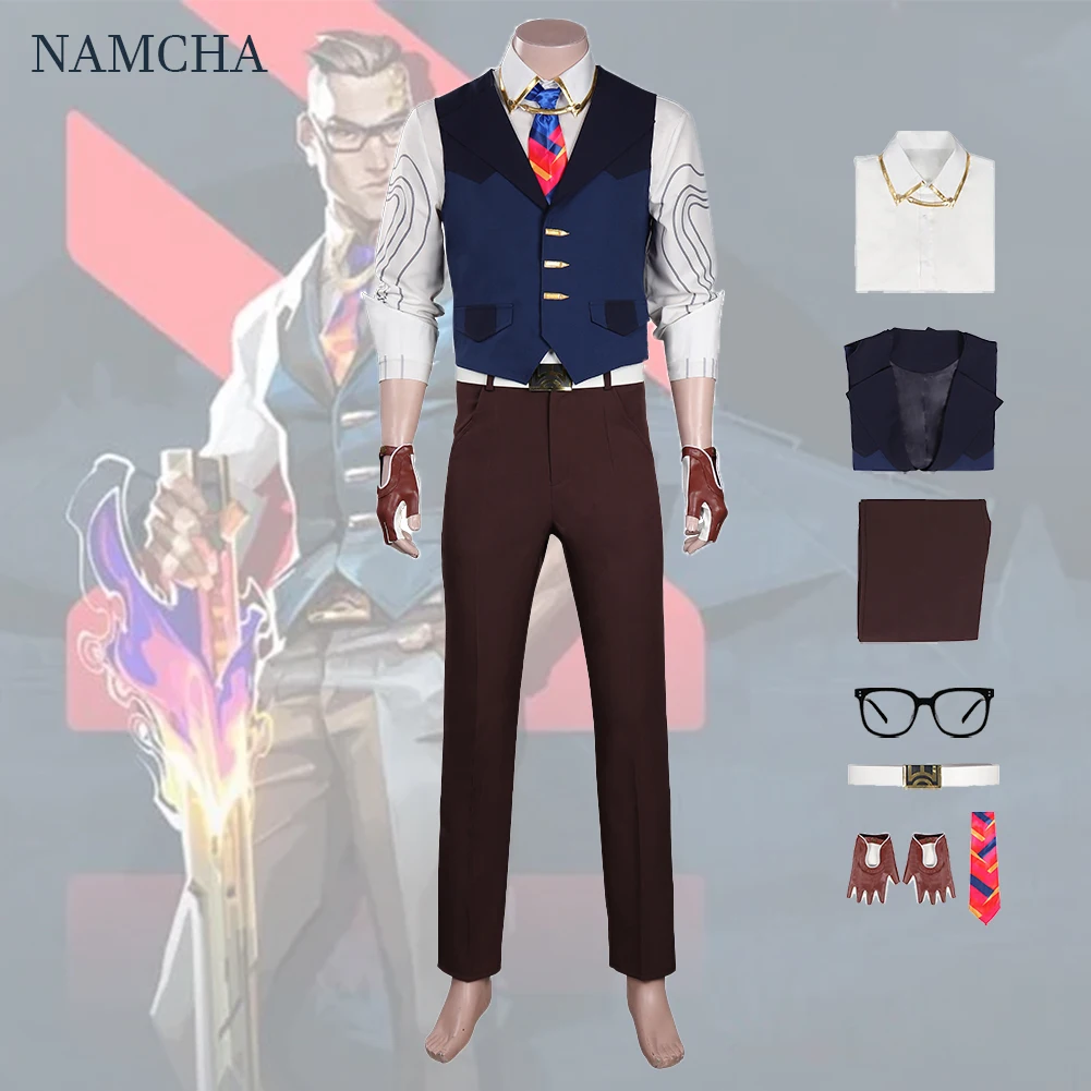 

VALORANT Chamber Game Cosplay Costume Vest Pants Necktie Gloves Male Female Outfits for Halloween Carnival Suit